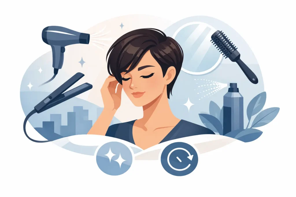 Short Hair Styling That Looks Polished All Day